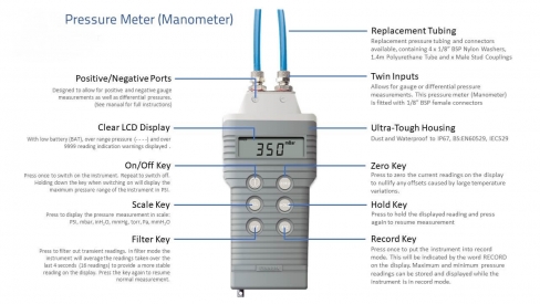 Comark C9500 Medidores de Pressao com caracteristicas