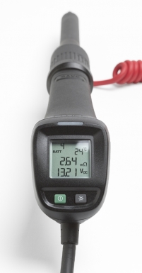 Fluke BT500 Analisador de Baterias ponta de prova display