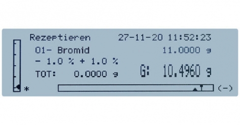 Kern PLS-PLJ Balanças de Precisão display