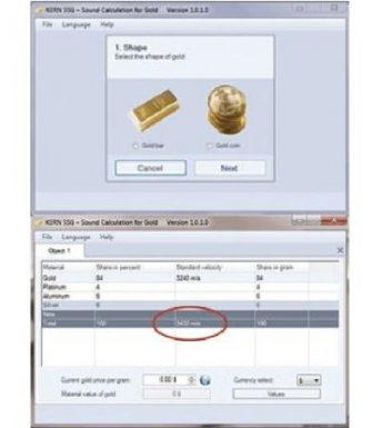 Sauter TD-GOLD-40 Medidor de Espessura de Ouro software