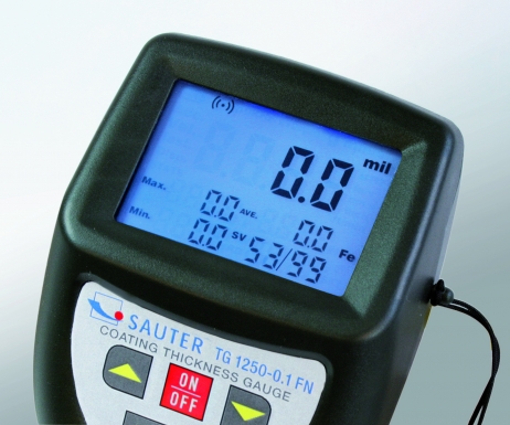 Sauter TG Medidor de Espessura de Revestimentos display