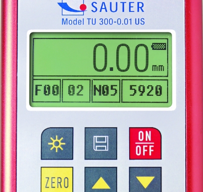 Sauter TU-US Medidor de Espessura ultrassónico display